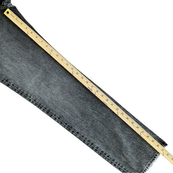 AG Mari High-Rise Slim Straight Jeans 26 Distortion Black Y2K Grunge 90s Denim - Picture 10 of 10